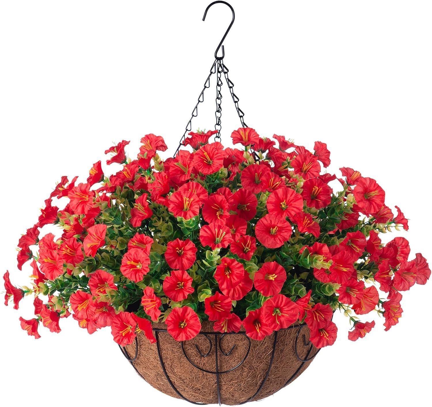 Artificial Faux Hanging Outdoor Plants