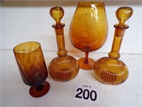 Amber Glass Lot