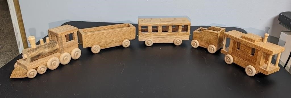 5 Pc. Vintage Wooden Train