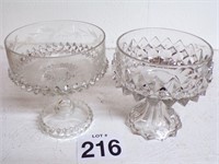 2 Glass Compotes