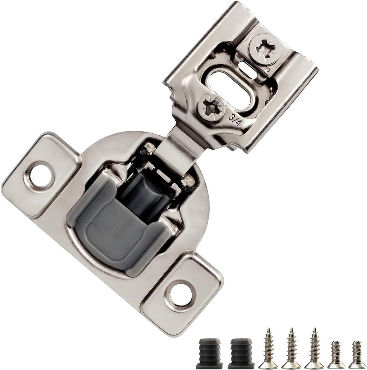 50 Pack Cabinet Hinges  3/4 Inch Overlay