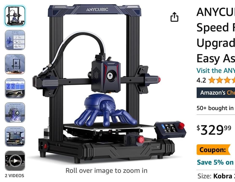 ANYCUBIC 3D Printer Kobra 2 Neo, 250mm/s