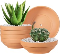 6.43 Terra Cotta Pots with Drain Hole  6 Pack