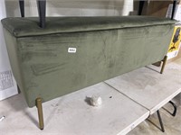 Ivy Upholstered Storage Bench in Sage Green by