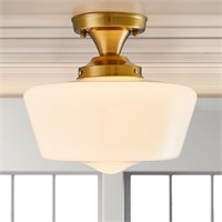 Gold Ceiling Light  12'Wide  Schoolhouse