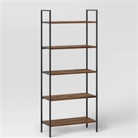 72" Loring 5 Shelf Ladder Bookshelf Walnut
-