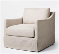 Vivian Park Swivel Chair Mushroom Linen by