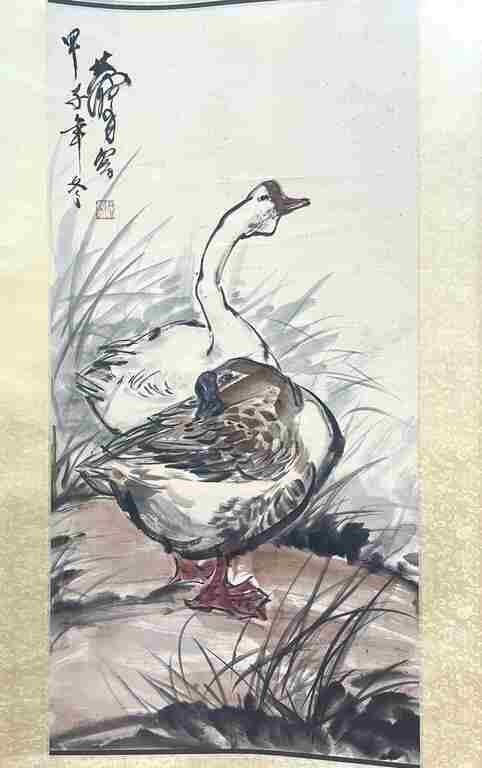 Chinese Painting w Gooses