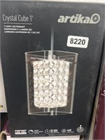 Artika Crystal Cube 1 Light Pendant and Home