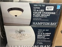 Lot of (2) Hampton Bay Lights: Clifton 11in LED
