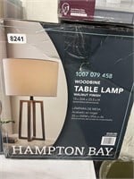 Hampton Bay Woodbine Table Lamp in Walnut Finish