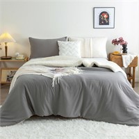 Warm Ultra-Soft Sherpa Bedding Comforter - Queen