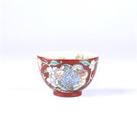 Chinese Famille Rose Carmine Wine Cup