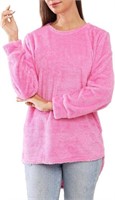 Women's Long Sleeve Pullover - Rose - 3XL