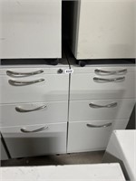 Lot of 2 (3-drawer) metal filing cabinets