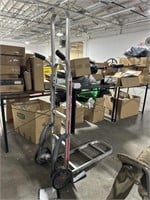 Metal hand truck with issues to the left wheel
