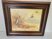 Pheasant painting by J. GRAHAM W/ Coa