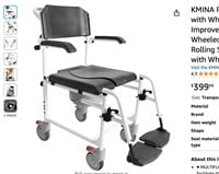 KMINA PRO - Shower Commode Chair with Wheels