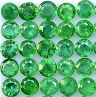 25 pieces of Natural Emeralds 2mm