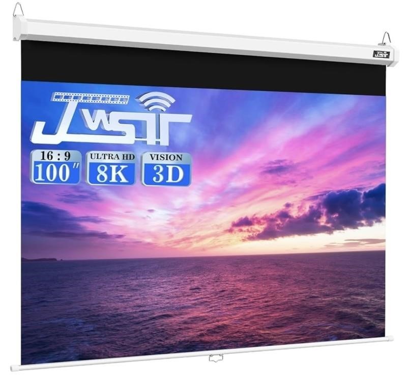 Projector Screen Pull Down, JWSIT 100 inch Manual