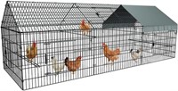 130"×40"×40" Outdoor Metal Chicken Coop