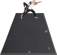 GXMMAT Extra Large Yoga Mat 10'x6'x7mm, Black