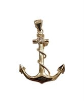 Sterling Silver Anchor Charm Pendant