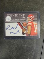 Iconic Ink Facsimilie Patrick Mahomes Card