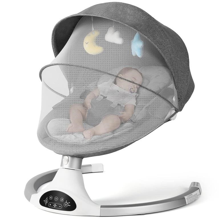 KIDINIX Infant Swing with Bluetooth, Grey