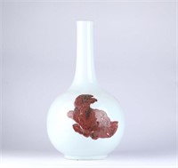 Chinese Copper Red Glazed Bottle Vase
