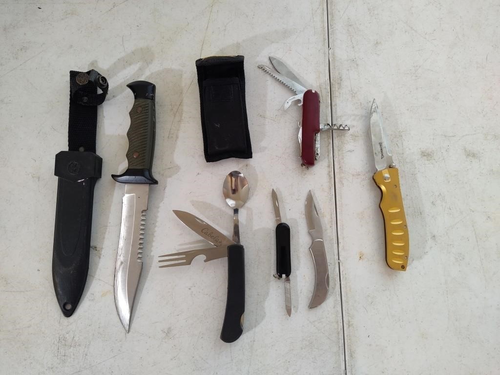 Knife Collection, Browning, Cabelas, Winchester,