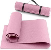 Pilates Mat for Women and Men w/ Carry Strap, Pink