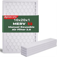 10x20x1 Manual Reusable Air Filter - 2 Pack