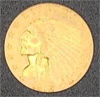 1912 Gold Indian Head $2.50 Coin