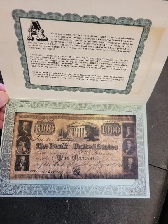 1,000 Fake Bank Note