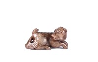 Chinese Carved Brown Jade Animal Figure