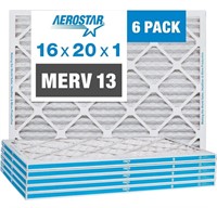 Aerostar 16x20x1 MERV 13 Pleated Air Filter, AC