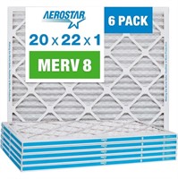 Aerostar 20x22x1 MERV 8 Pleated Air Filter, AC