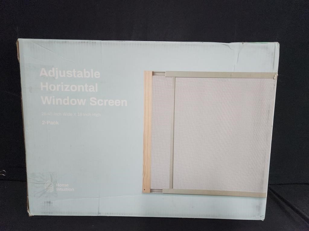 2 pk Adjustable Horizontal Window Screen 25-45
