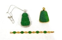Chinese Green Stone Custom Jewelry