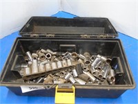 Assorted Sockets in tool box
