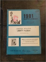 1981 Supplement US Liberty Stamp Album
