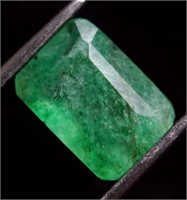 Certified 2.45 ct Natural Zambian Emerald