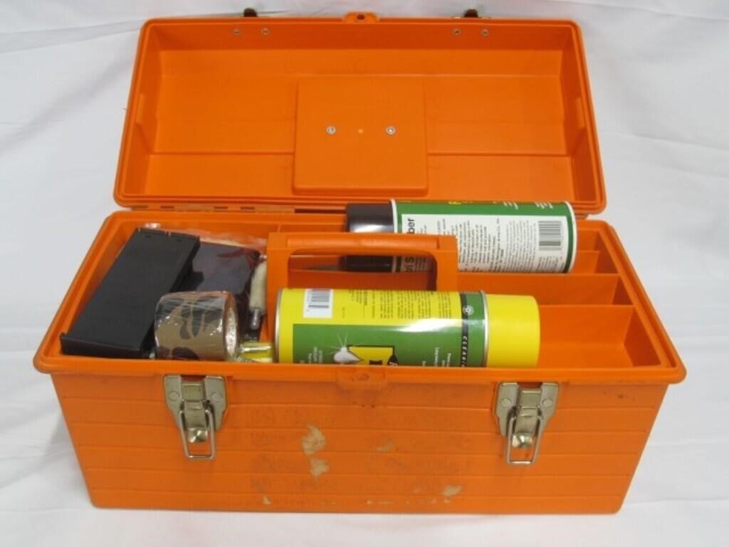 LARGE TOOL BOX FULL OF CLEANING SUPPLIES