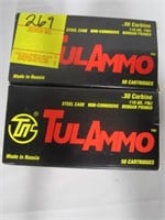 LOT OF 4 TULAMMO .30 CARBINE FMJ FULL BOXES
