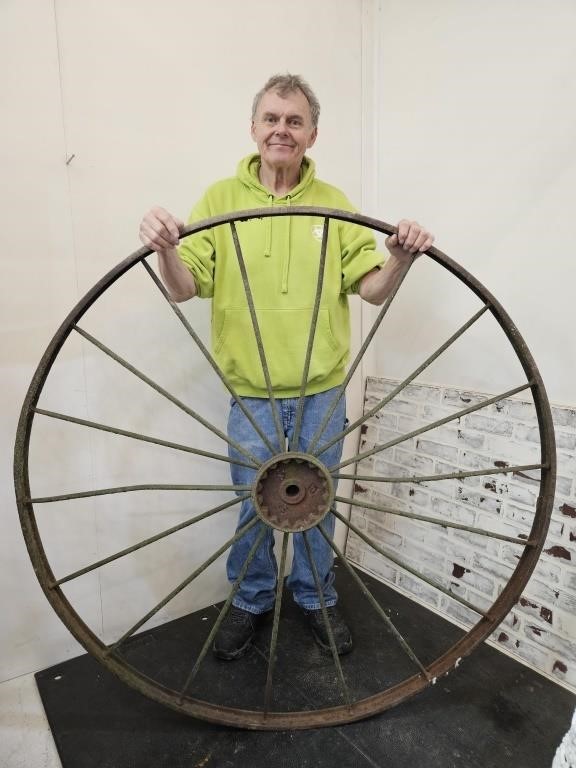 Large 54" Wagon Wheel Great  Lawn & Garden Decor!