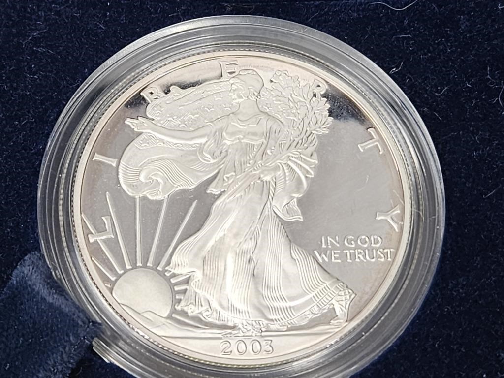 2003 "'W' West Point American Silver Eagle Dollar