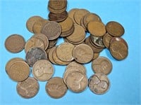 Wheat Pennies All from 1920's (50 Coins)