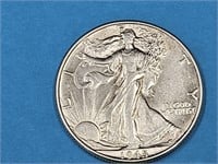 1945 Walking Liberty Silver Half Dollar Coin