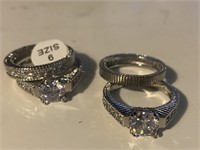 Size 9 rings some sterling silver